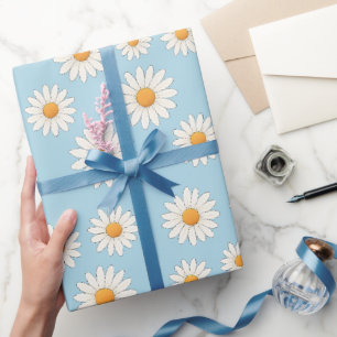 Papier Cadeau Charming Daisy Motif - Cadeau Floral