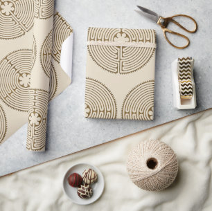 Papier Cadeau Chartres Labyrinthe - Symbole spirituel Antique 1