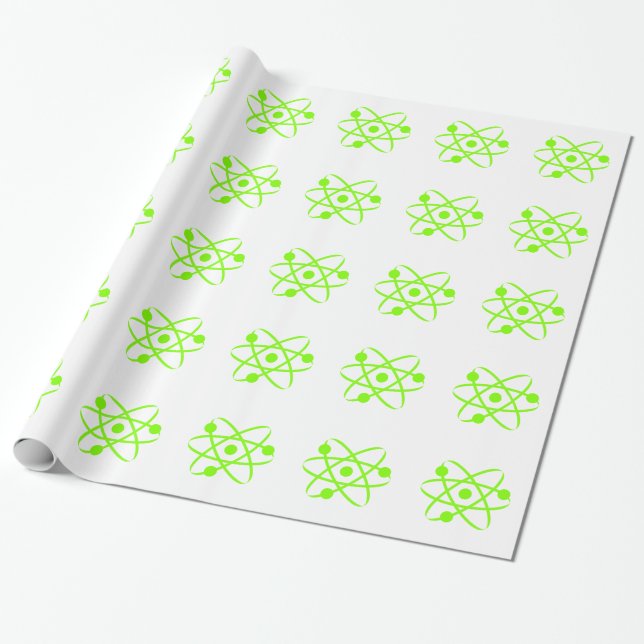 Papier Cadeau Chartreuse, Atom Vert Néon (Déroulé)