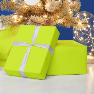 Papier Cadeau Chartreuse Couleur jaune uni