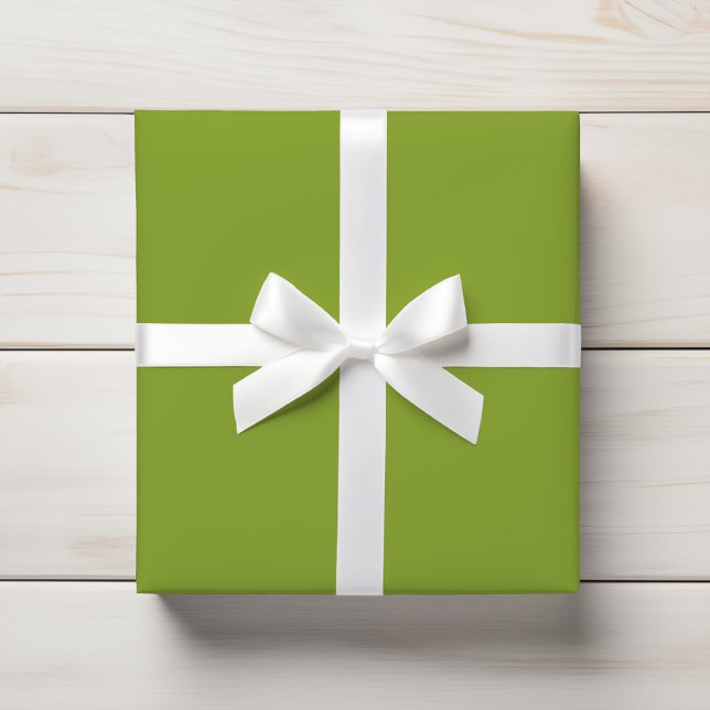 Papier Cadeau Chartreuse Vibrante Vert couleur solide (Créateur téléchargé)
