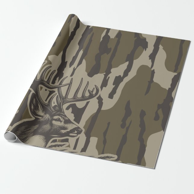 Papier Cadeau Chasse aux cerfs de Virginie Camo Camo Chasse aux  (Déroulé)