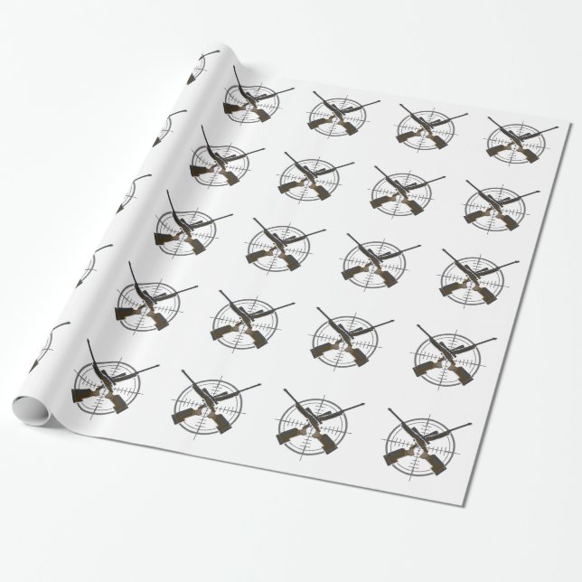 Papier Cadeau Chasse de fusil de tireur isolé de réticules (Déroulé)