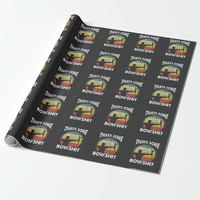 Papier Cadeau Chasseur de tir de bow au tir à l'arc (Déroulé)