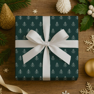 Papier Cadeau Chasseur   Motif des arbres modernes