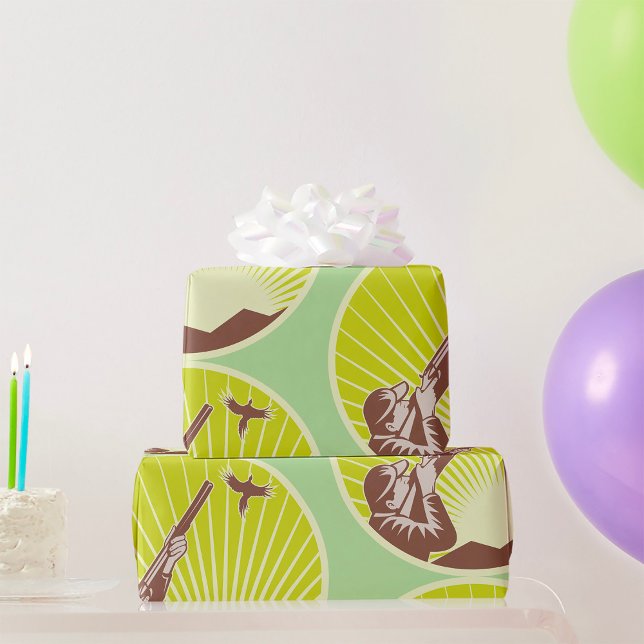 Papier Cadeau Chasseur Tirant Sur Une Oie (Créateur téléchargé)