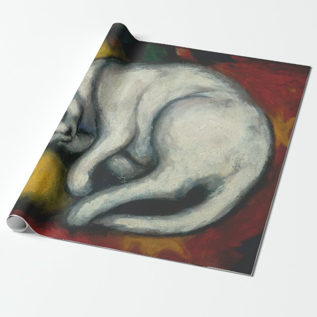 Papier Cadeau Chat blanc (Déroulé)