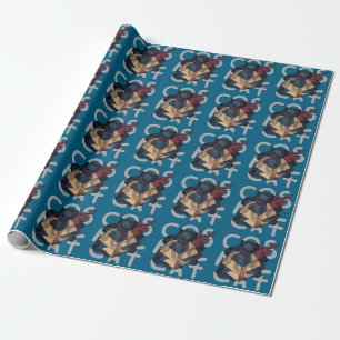 Papier Cadeau Chat cosmique