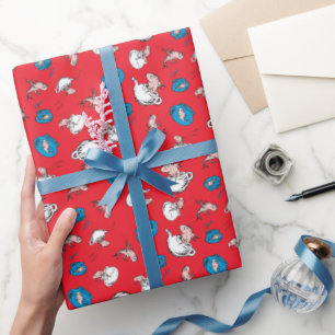 Papier Cadeau Chat dans le Chapeau Le Motif Poisson Rouge