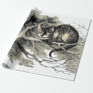Papier Cadeau Chat de Cheshire Alice au Pays des Merveilles Clas