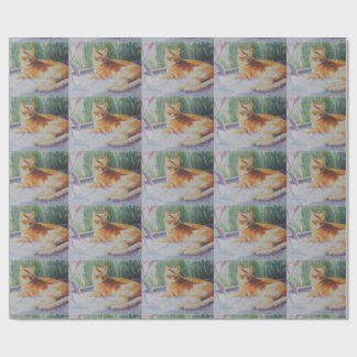 Papier Cadeau Chat de Kitty dans la fenêtre