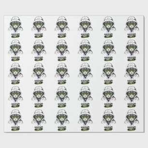 Papier Cadeau Chat de pirate cyber joueur codeur drôle tech