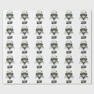 Papier Cadeau Chat de pirate cyber joueur codeur drôle tech