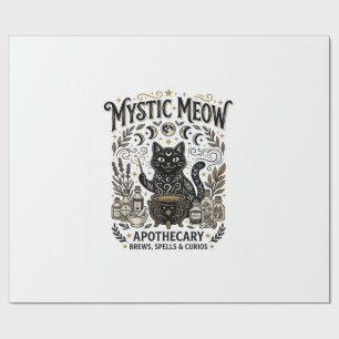 Papier Cadeau Chat Mystique Meow Sorcière Apothicaire Mystique C