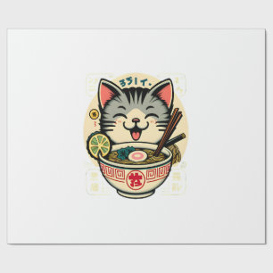 Papier Cadeau Chat Noodle Anime Japonais ga Kawaii Chat