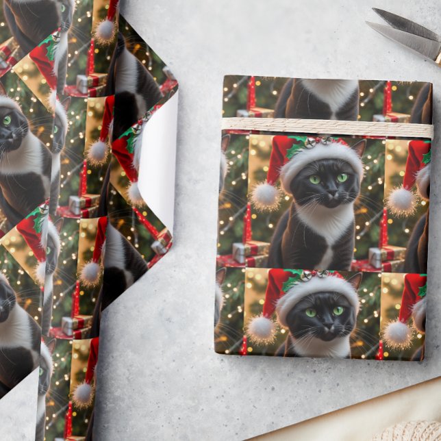 Papier Cadeau Chat smoking (Créateur téléchargé)