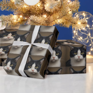 Papier Cadeau Chat smoking