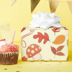 Papier Cadeau Châtaignes douillettes et papier Feuille à envelop