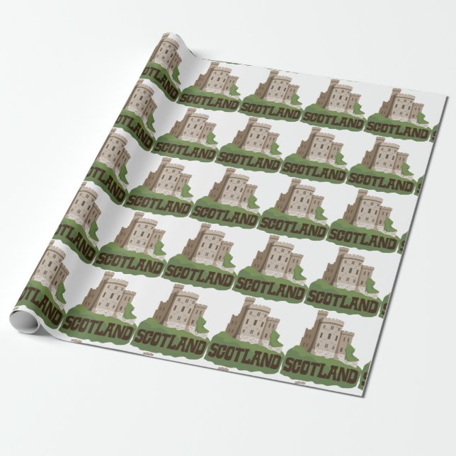 Papier Cadeau Château écossais (Déroulé)