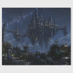 Papier Cadeau Château Flottant Nuit Étoilée