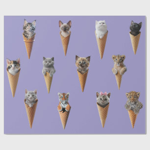 Papier Cadeau Chatons à Cones