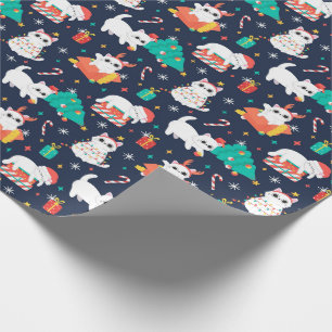 Papier Cadeau Chatons de Noël