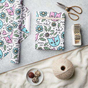 Papier Cadeau Chatons heureux