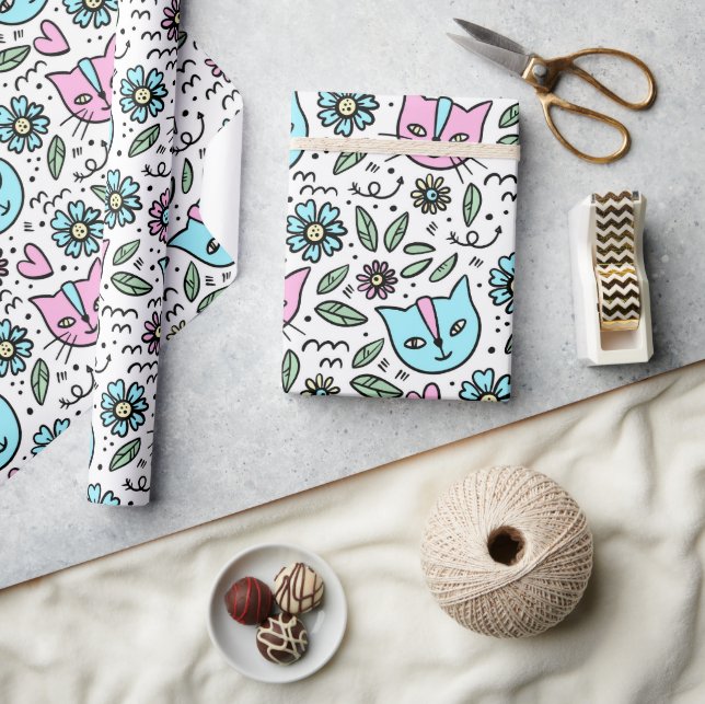Papier Cadeau Chatons heureux (Artisanat)
