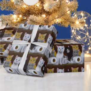 Papier Cadeau Chatons Joueurs