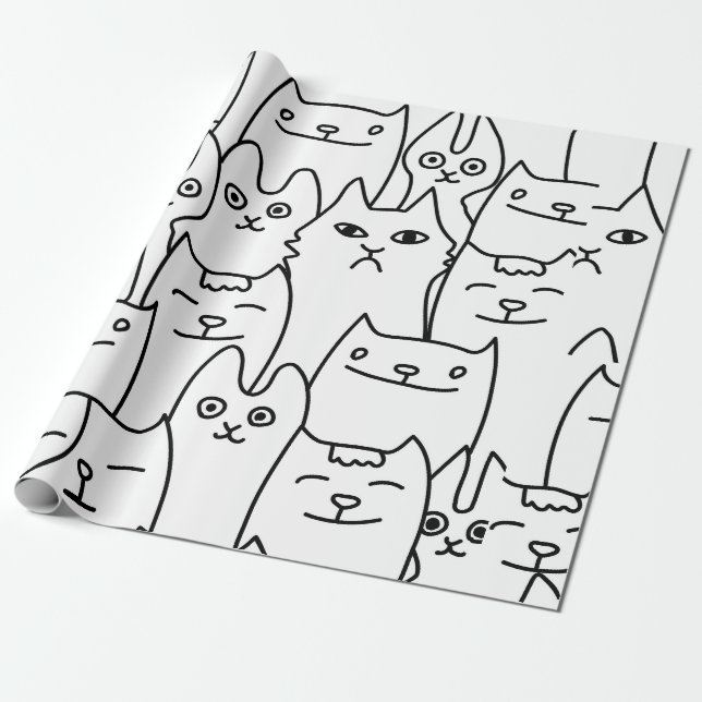 Papier Cadeau Chats, chats et plus (Déroulé)