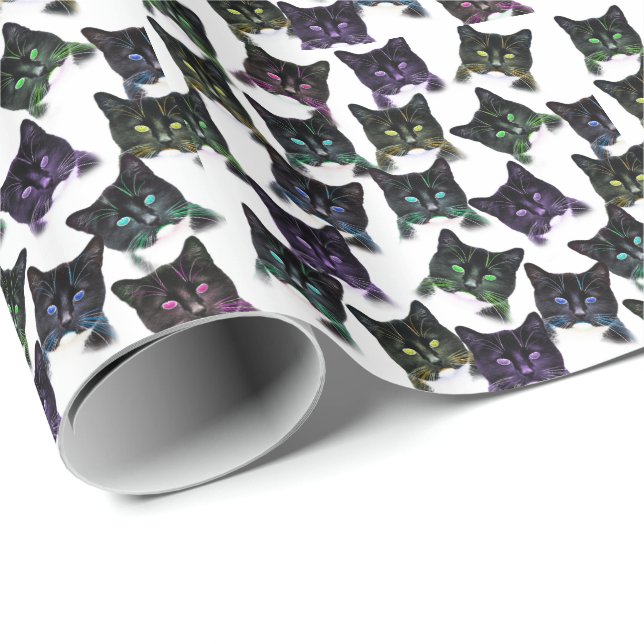 Papier Cadeau Chats cool (Coin rond)