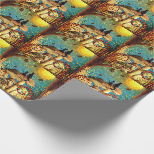 Papier Cadeau Chats de champignons
