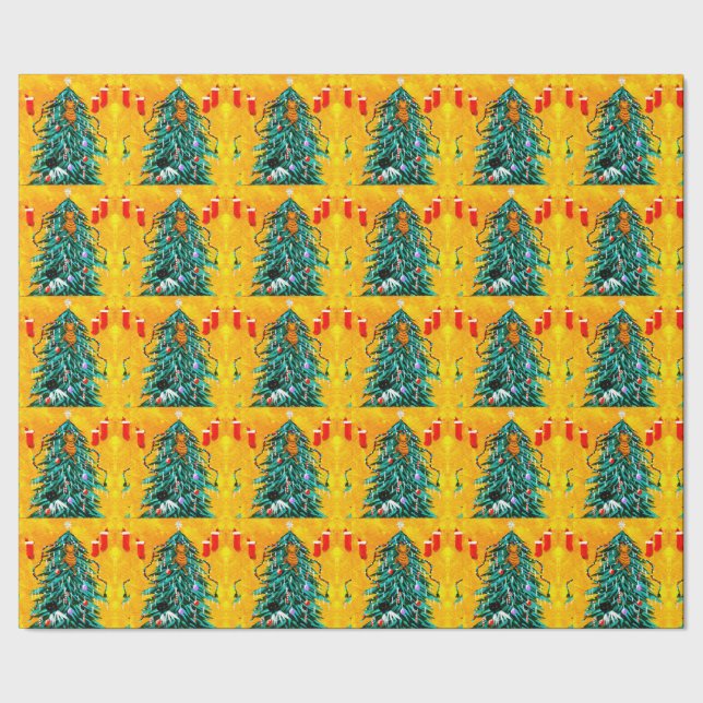 Papier Cadeau Chats de Noël drôles Créationarts (Couture)