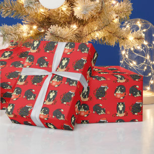 Papier Cadeau Chats de Noël mignons et amusants