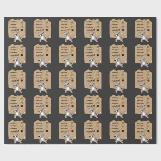 Papier Cadeau Chats malicieux (Plat)