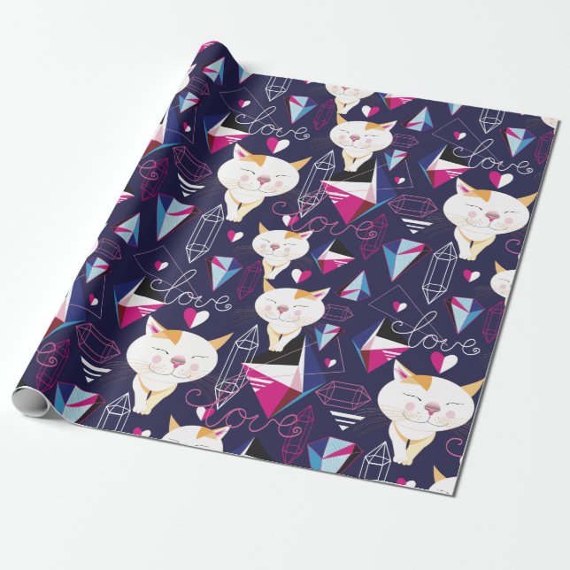 Papier Cadeau Chats mignons (Déroulé)