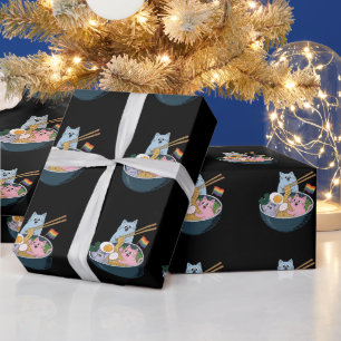 Papier Cadeau Chats Ramen Arc en ciel LGBTQ Gay Lesbian Pride Al