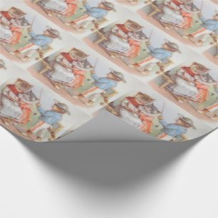 Papier Cadeau Chats victoriens en chats