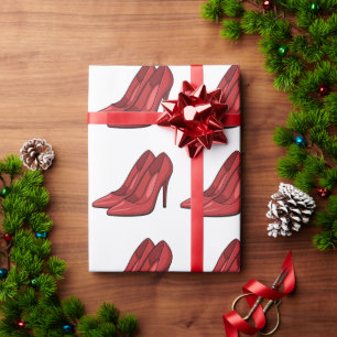 Papier Cadeau Chaussures à talons rouges élégantes