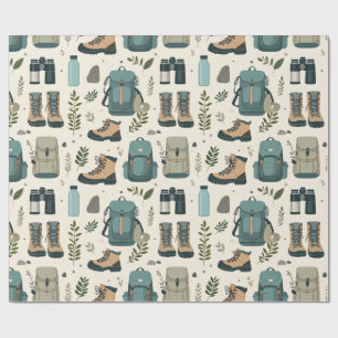 Papier Cadeau Chaussures de randonnée Montagne Backpacks Motif A