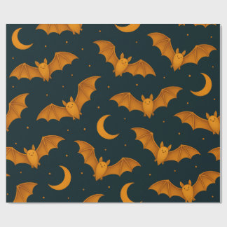 Papier Cadeau Chauve-souris de la lune de minuit