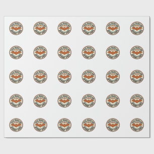 Papier Cadeau Chauve-souris d'Halloween Cuisses Épaisses Vibes S