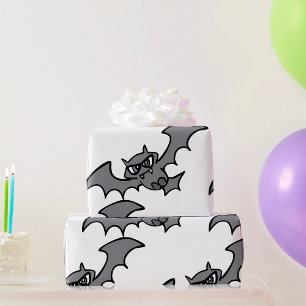 Papier Cadeau Chauve-souris vampire maléfique Kawaii effrayant