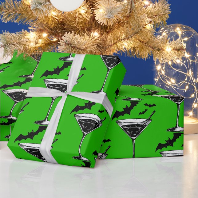 Papier Cadeau Chauves-souris Martini (Vacances)