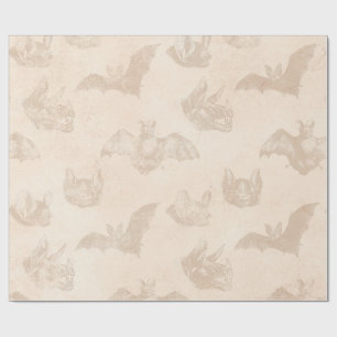 Papier Cadeau Chauves-souris vampires ivoire