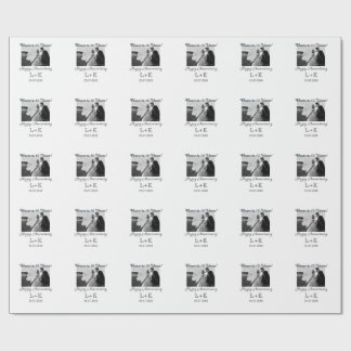 Papier Cadeau Cheers to 10 Years happy anniversary add photo dat