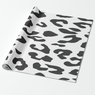 Papier Cadeau Cheetah noir et blanc taches Poster de animal