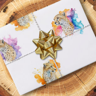 Papier cadeau Cheetah personnalisé
