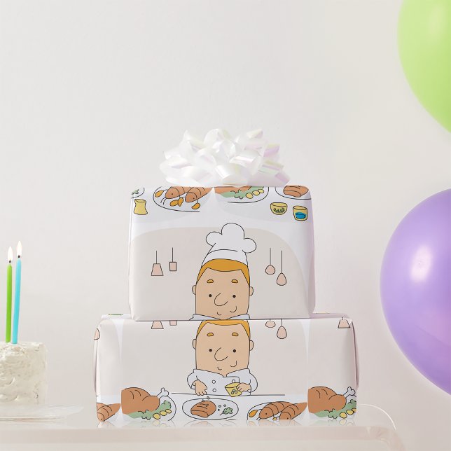 Papier Cadeau Chef At Work Wrapping Paper (Créateur téléchargé)