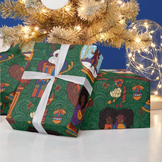 Papier Cadeau Cheminée (Vacances)